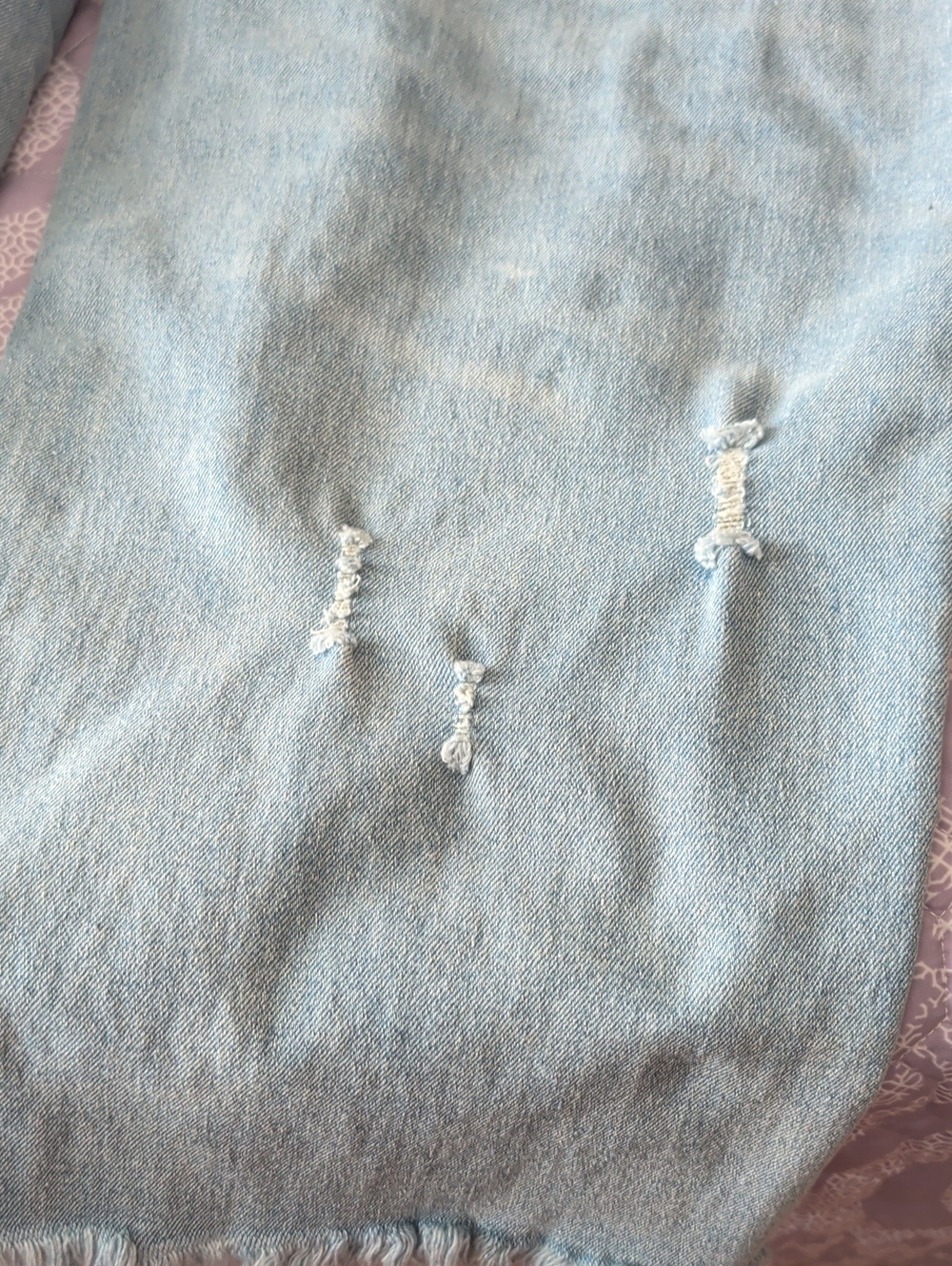 Light Blue Distressed Women’s Jeans - Picture 11 of 13